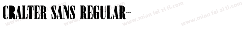 Cralter Sans Regular字体转换